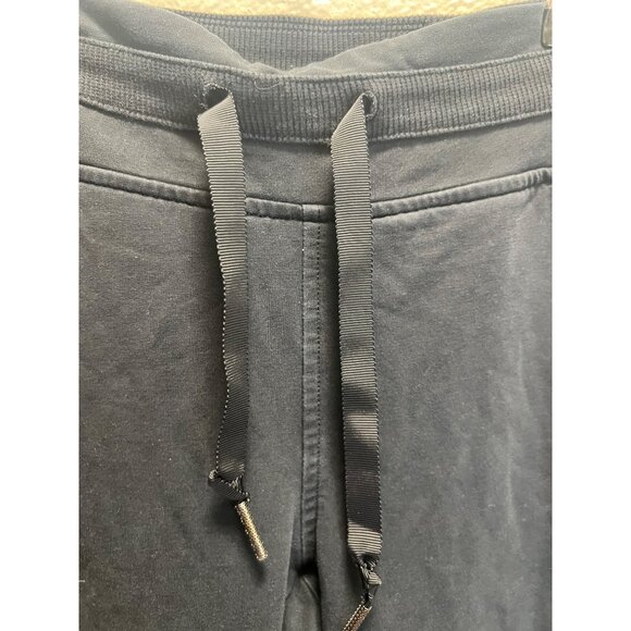 Lululemon Athletica Black Jogger Pants W/ Drawstring Waistband & Ribbed Side Pan - Picture 3 of 7